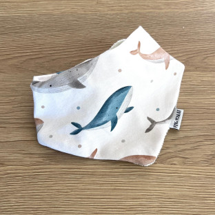 Bavoir Baleine Bleue