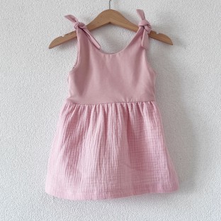 Robe bi-matière Olive