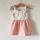 Robe bi-matière Rose Poudre