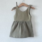 Robe bi-matière Olive