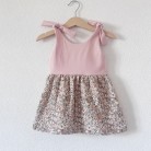 Robe bi-matière Rose Poudre - Bloom