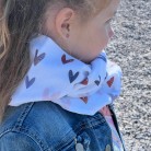 Snood en double-gaze Coeurs