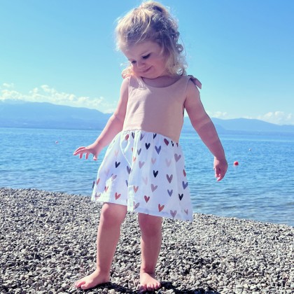 Robe bi-matière Sea Green - Little Oasis