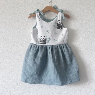 Robe bi-matière Rose Poudre - Bloom