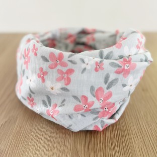 Snood en double-gaze Baby Pink