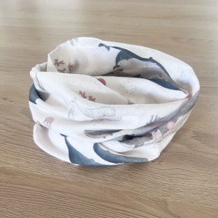 Snood en double-gaze Vert Olive / dès 18 mois