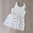 Robe bi-matière Crème - Cherry - 74-80