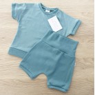 Ensemble T-shirt + short Old Green - 74-80